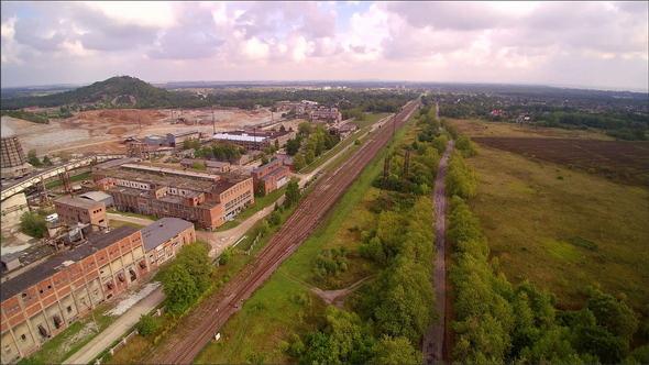 Aerial View of the Oil Shale Factory in Kivioli Estonia