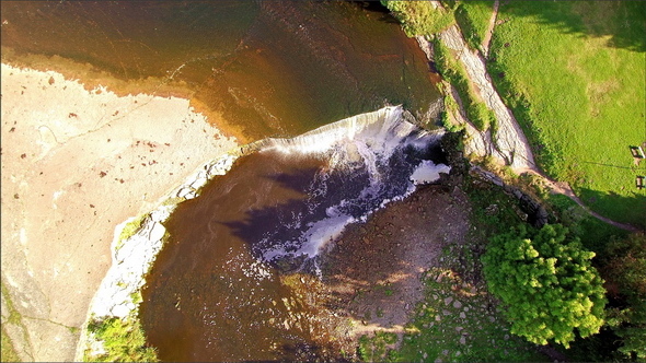 Aerial View of the Jagala Falls in Estonia