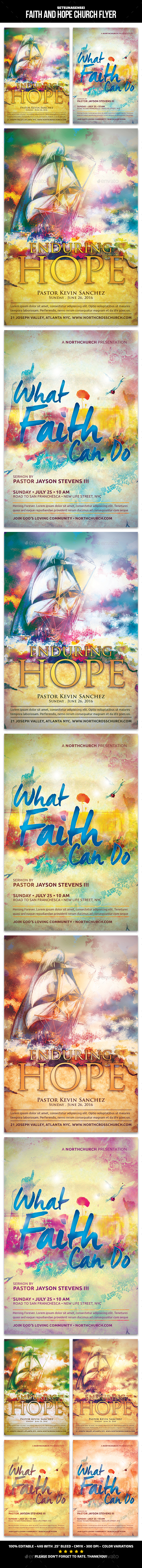 Faith and Hope Church Flyer - Church Flyers