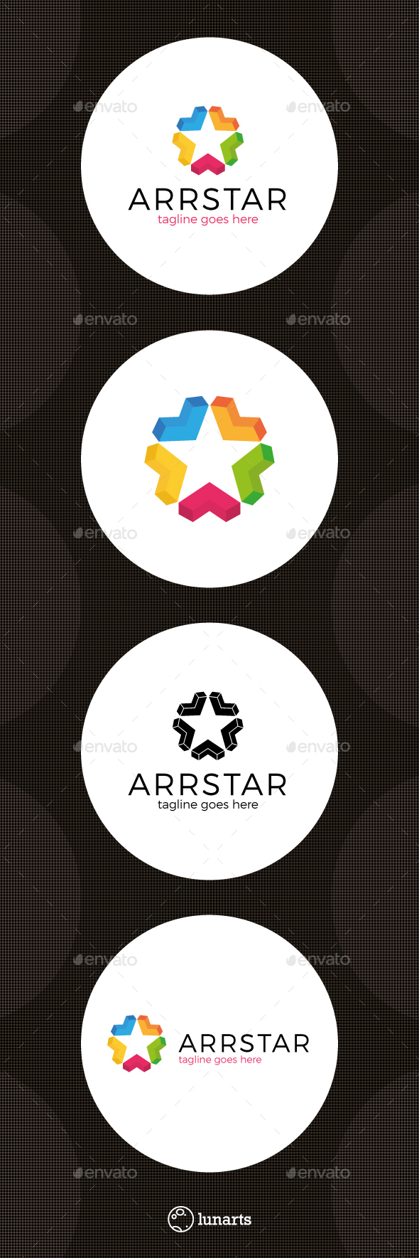 Colorful Arrow Star Logo