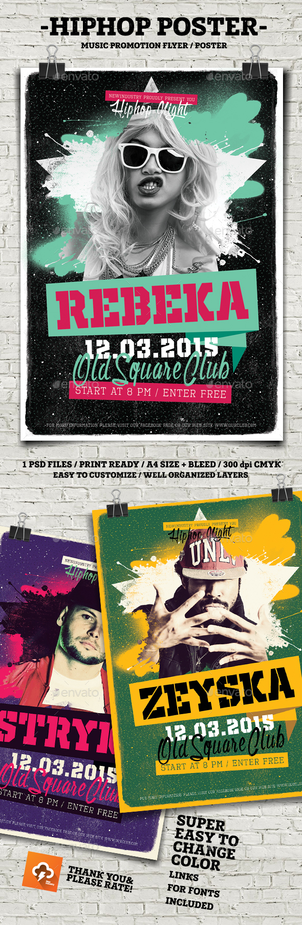 HipHop Flyer Poster - Flyers Print Templates
