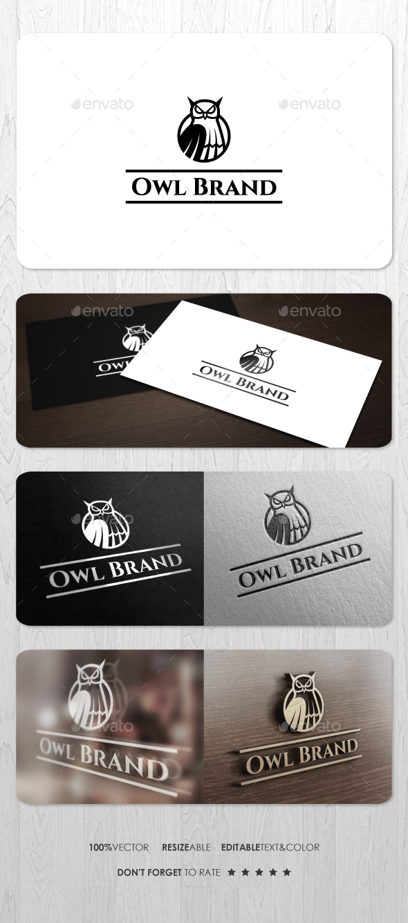 Owl Brand Logo - Animals Logo Templates