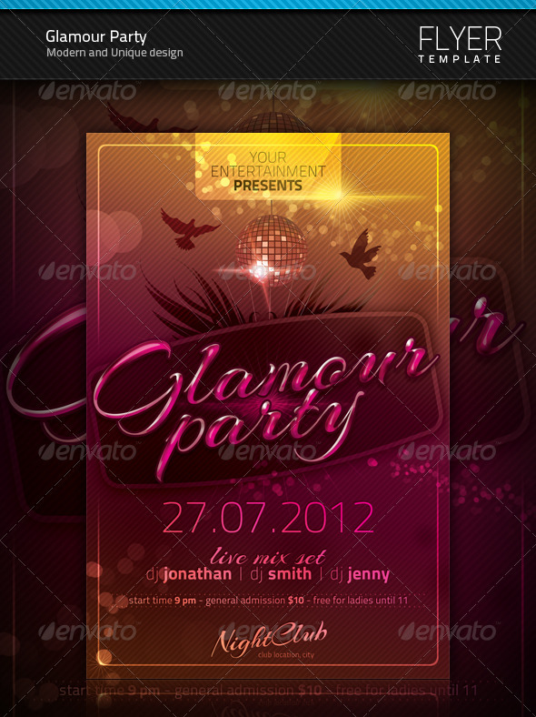 Glamour Party Flyer - Clubs & Parties Events