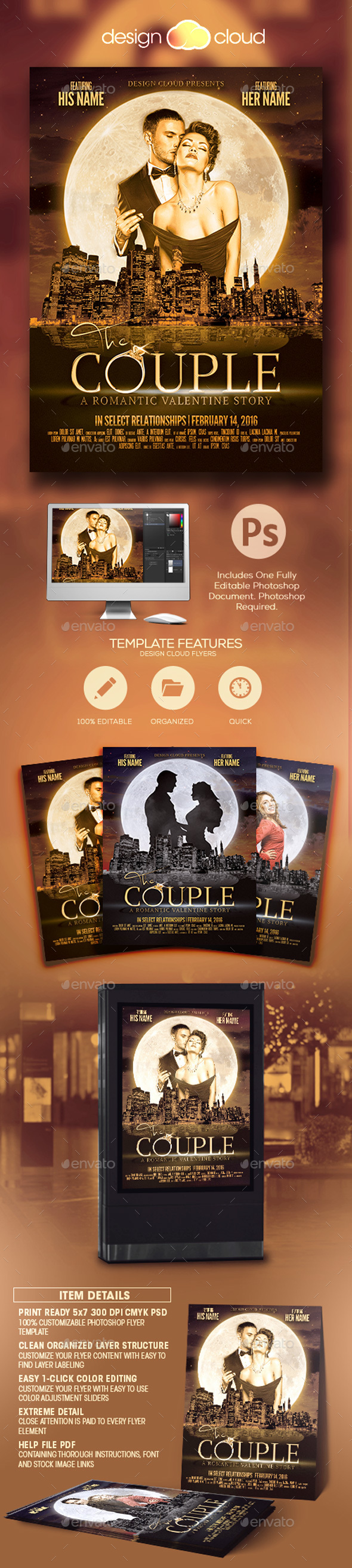 The Couple - Valentine Flyer Template - Holidays Events