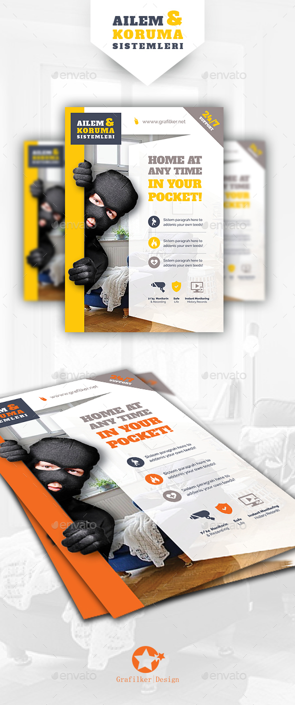 Security System Flyer Templates - Corporate Flyers