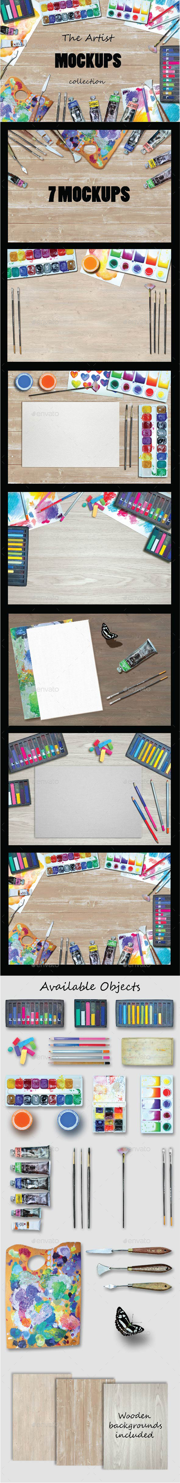 The Artist Scene Mockups - Product Mock-Ups Graphics