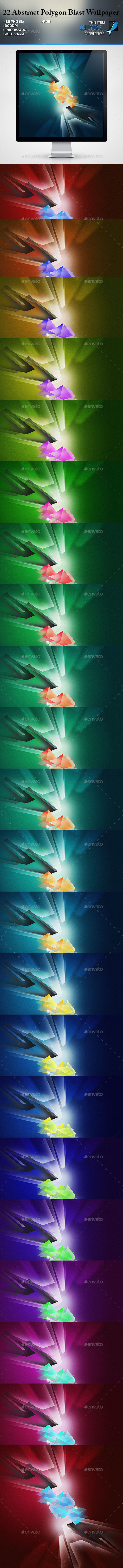 22 Polygon Blast Wallpaper Backgrounds - Backgrounds Graphics