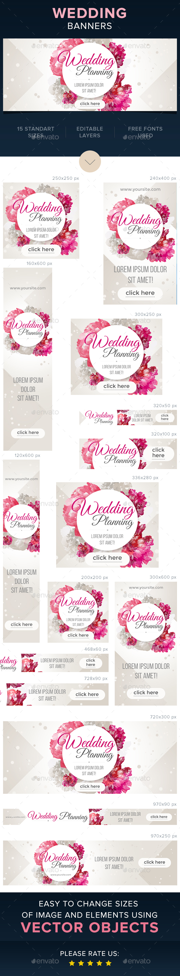 Wedding Banners - Banners & Ads Web Elements