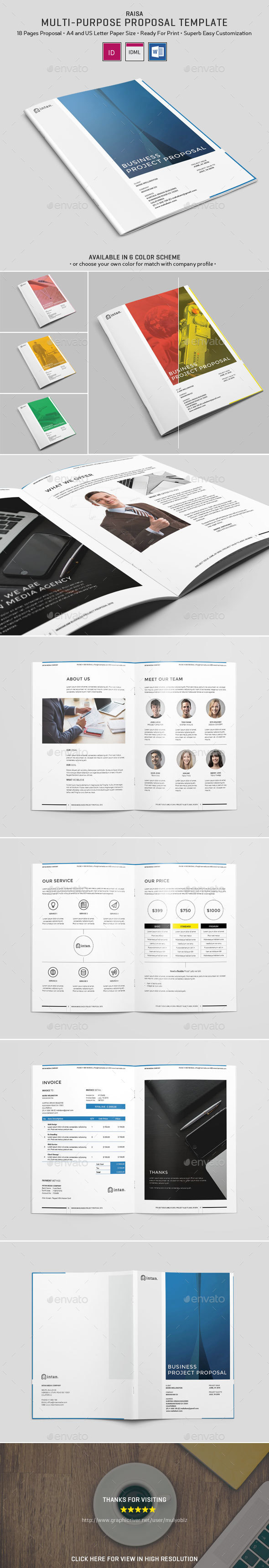 Raisa - Proposal Template - Proposals & Invoices Stationery