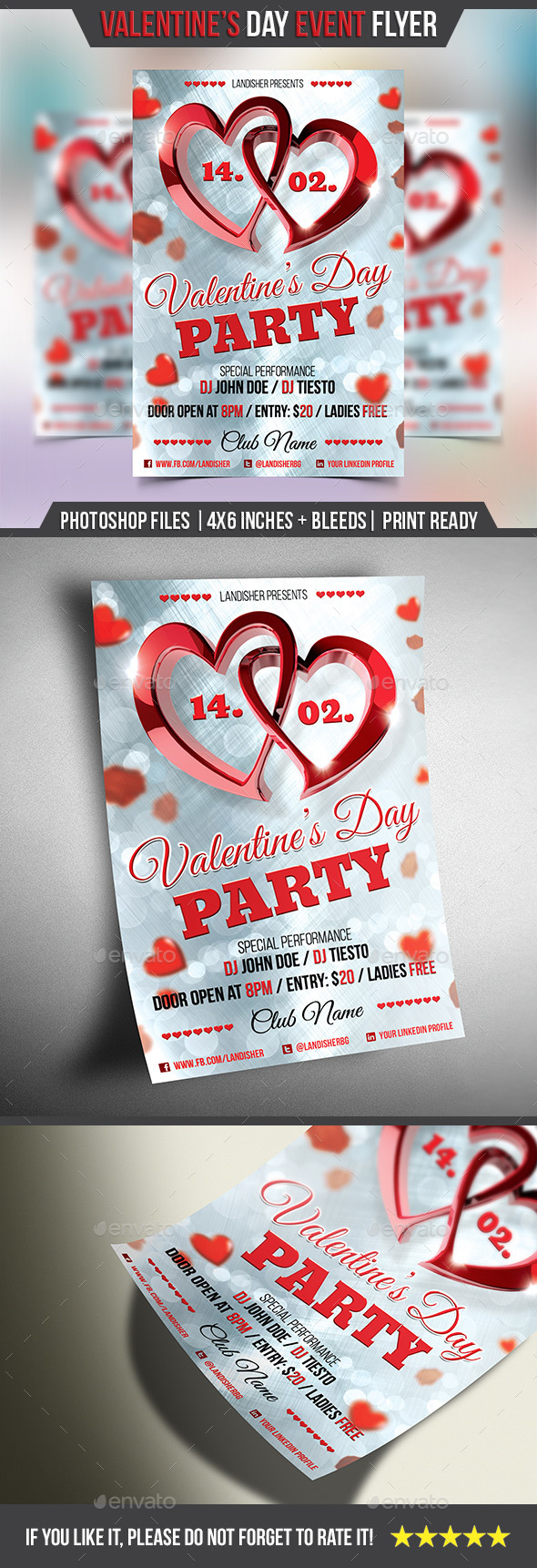 Valentines Day Flyer Template - Clubs & Parties Events