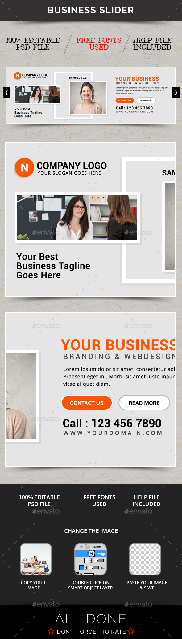 Business Slider V54 - Sliders & Features Web Elements