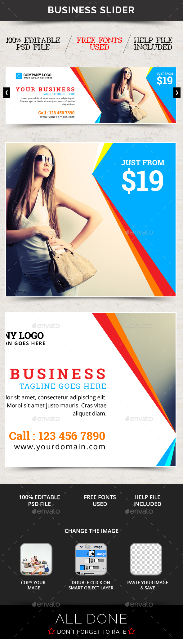 Business Slider V55 - Sliders & Features Web Elements