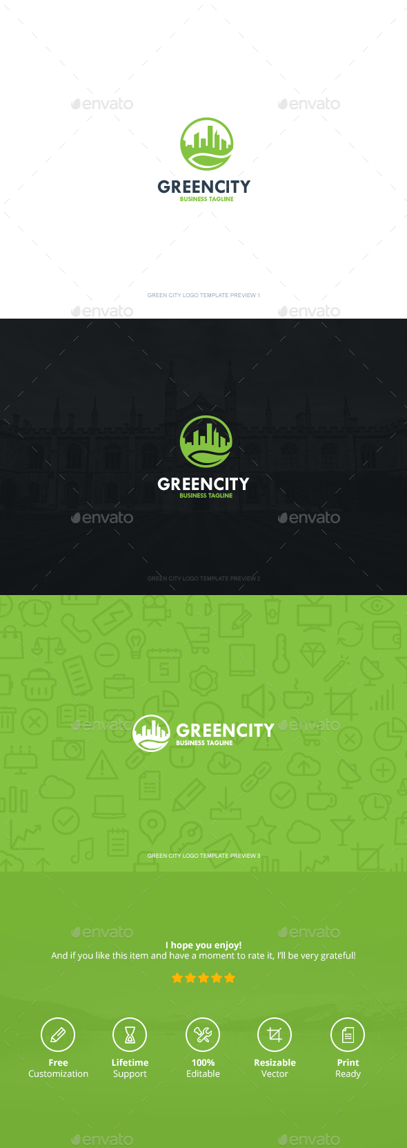 Green City Logo - Symbols Logo Templates