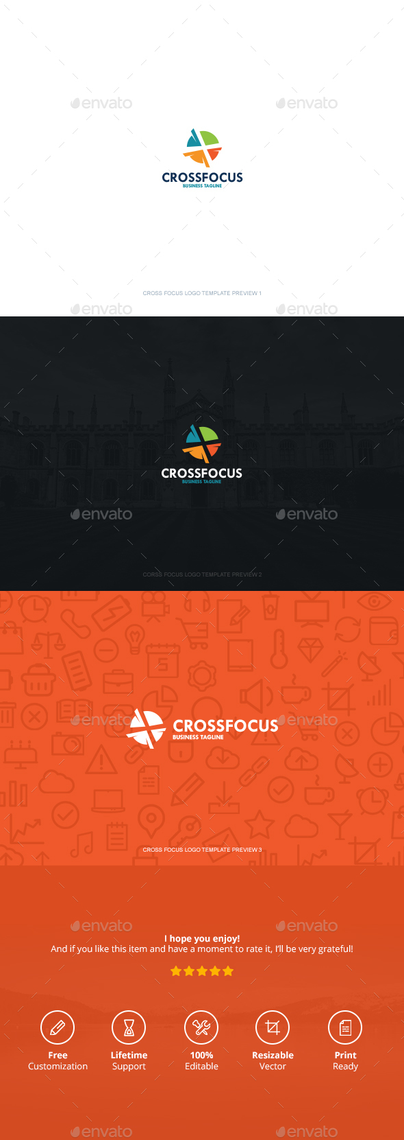 Cross Focus Logo - Symbols Logo Templates