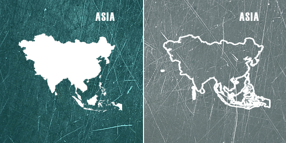 11 World's Continents/Regions Custom Map Shapes in Photoshop Shapes - product preview 2