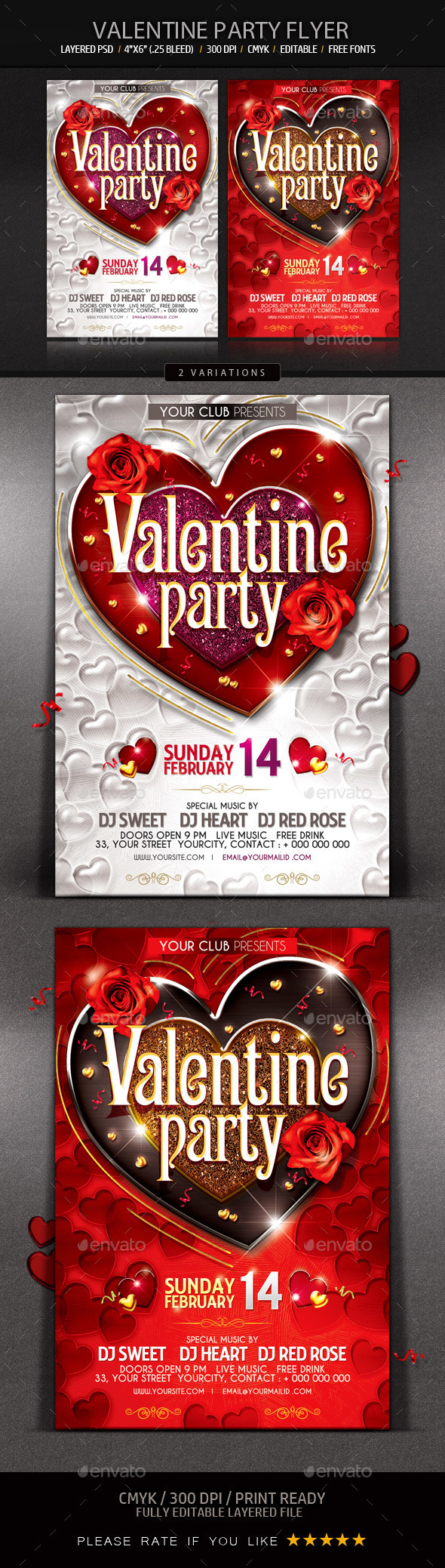 Valentine Party Flyer - Clubs & Parties Events