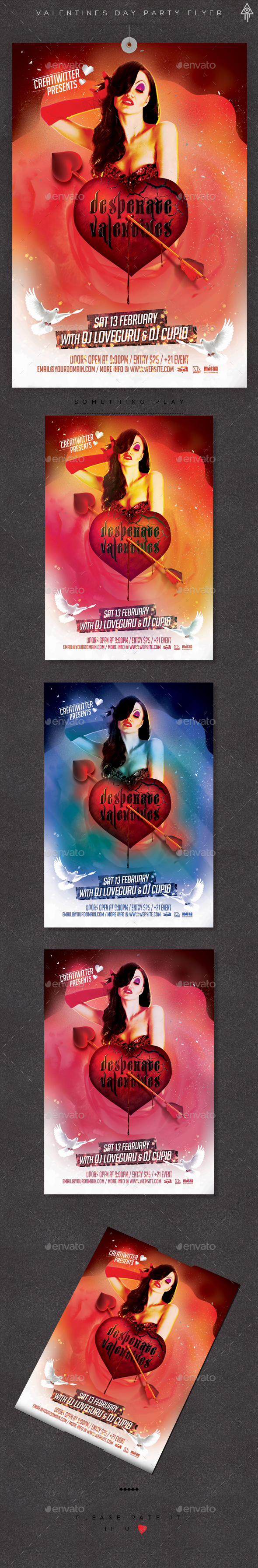Valentines Day Party Flyer - Clubs & Parties Events
