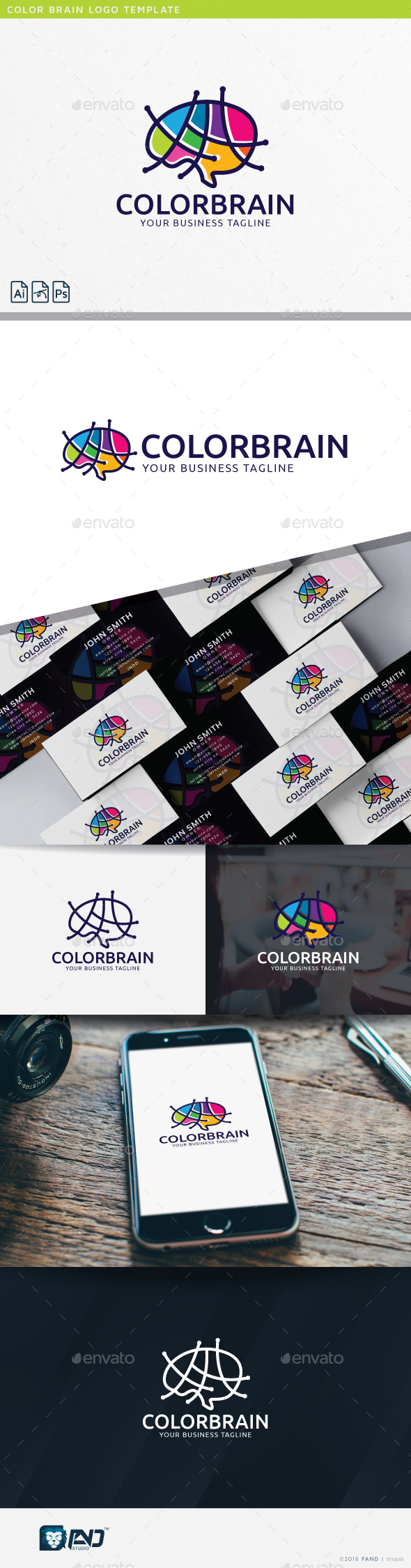 Color Brain - Humans Logo Templates