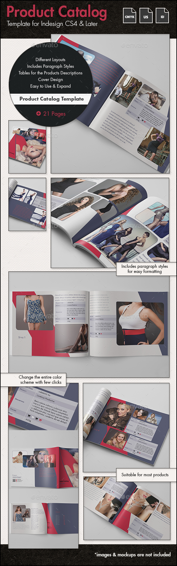 Product Catalog Template - US Letter Landscape - Catalogs Brochures
