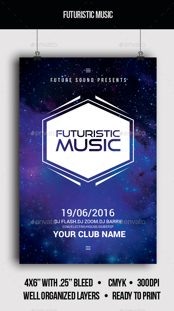 Futuristic Music - Flyer - Clubs & Parties Events