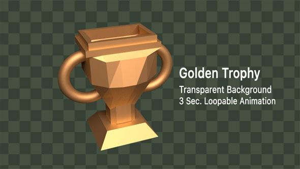 3D Golden Trophy alt