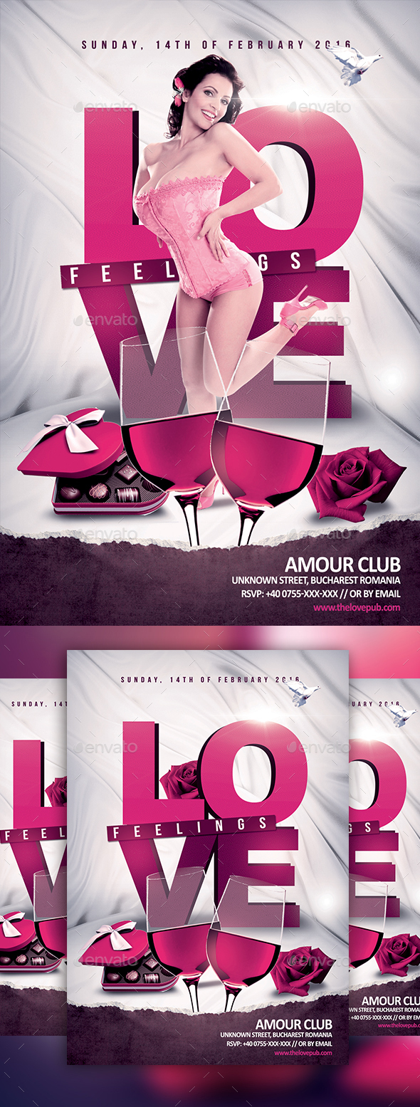 Love Feelings - Events Flyers