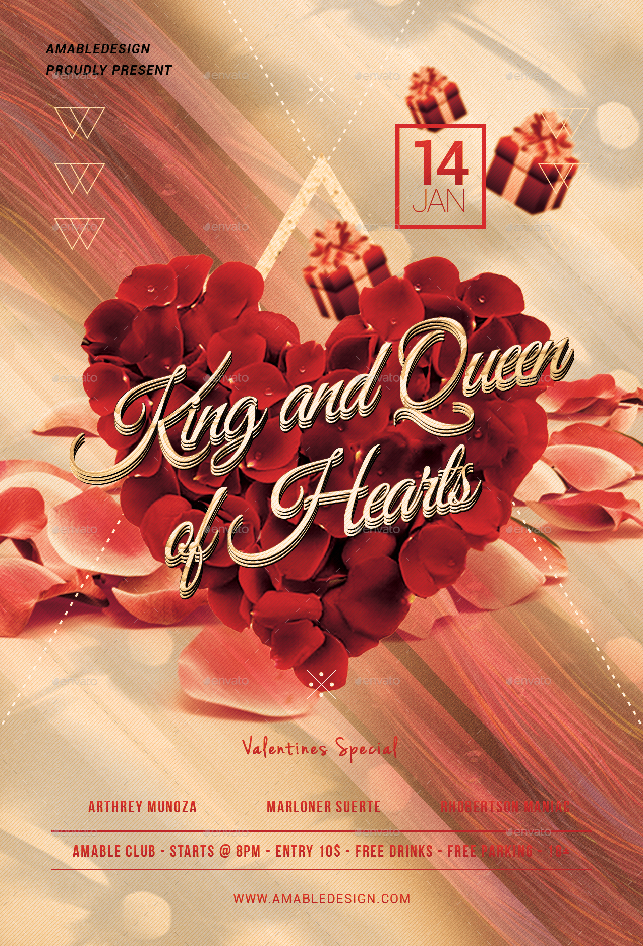 King And Queen Of Hearts Flyer By Amabledesign Graphicriver