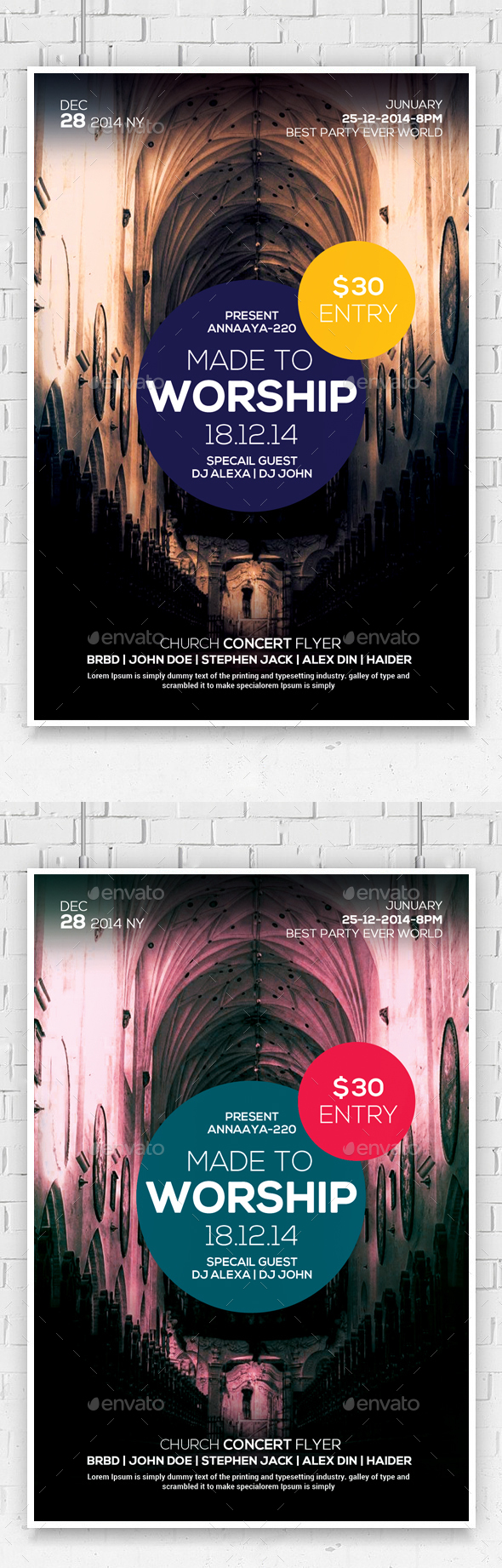 Made to Worship Church Flyer - Church Flyers