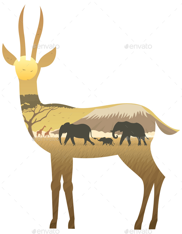 Gazelle Landscape - Landscapes Nature