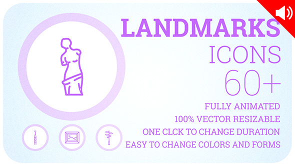 Landmarks Icons - VideoHive 14382377
