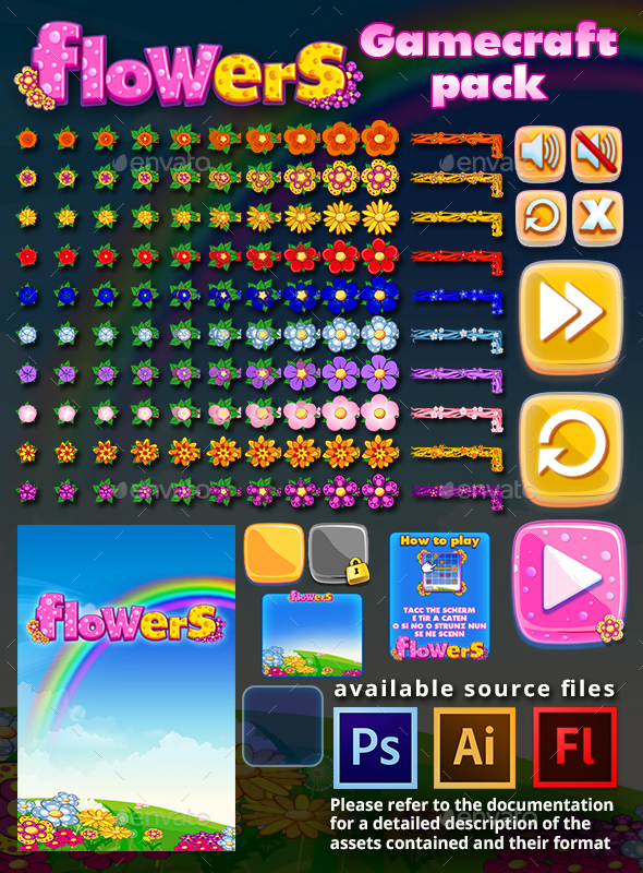 Flowers Game Assets - Game Assets