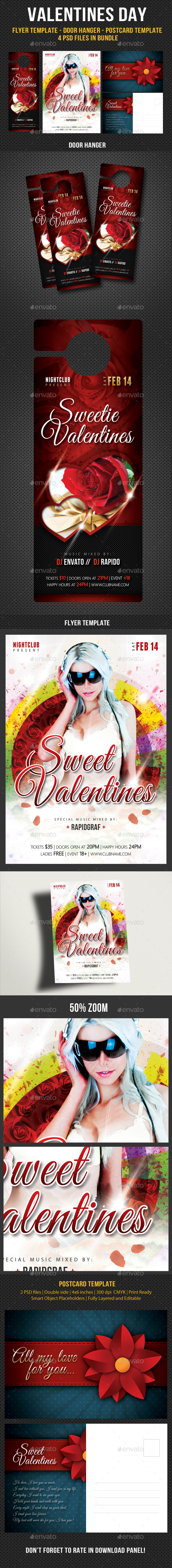 Valentines Day Flyer - Hunger - Postcard Bundle - Events Flyers