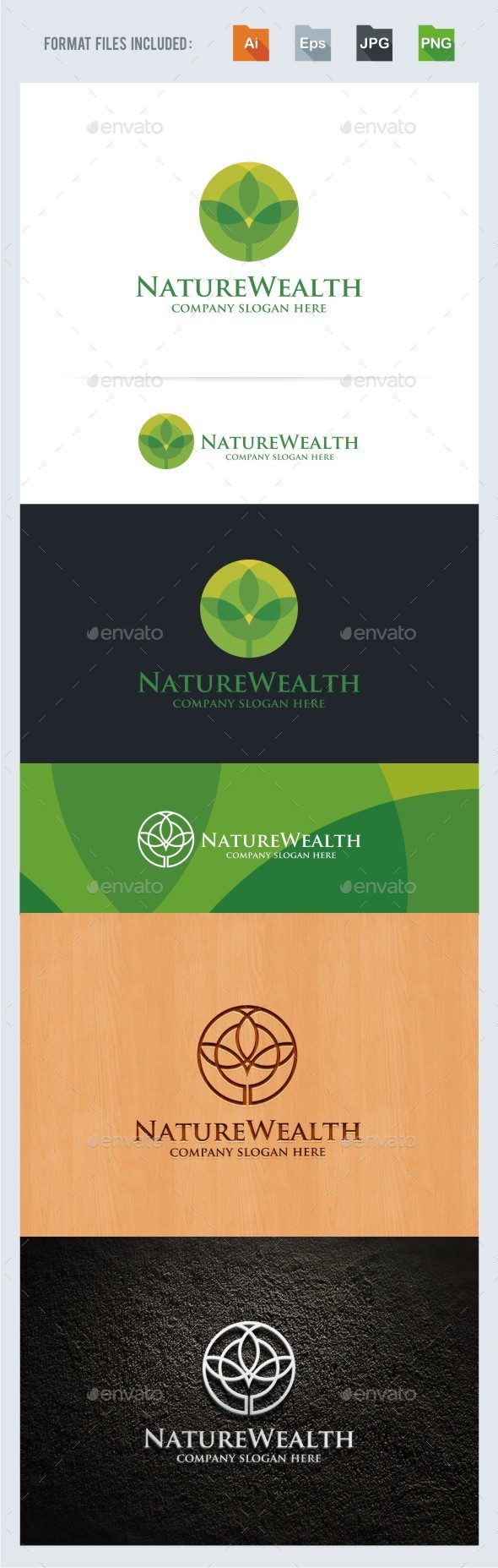 Nature Wealth Logo Template - Nature Logo Templates