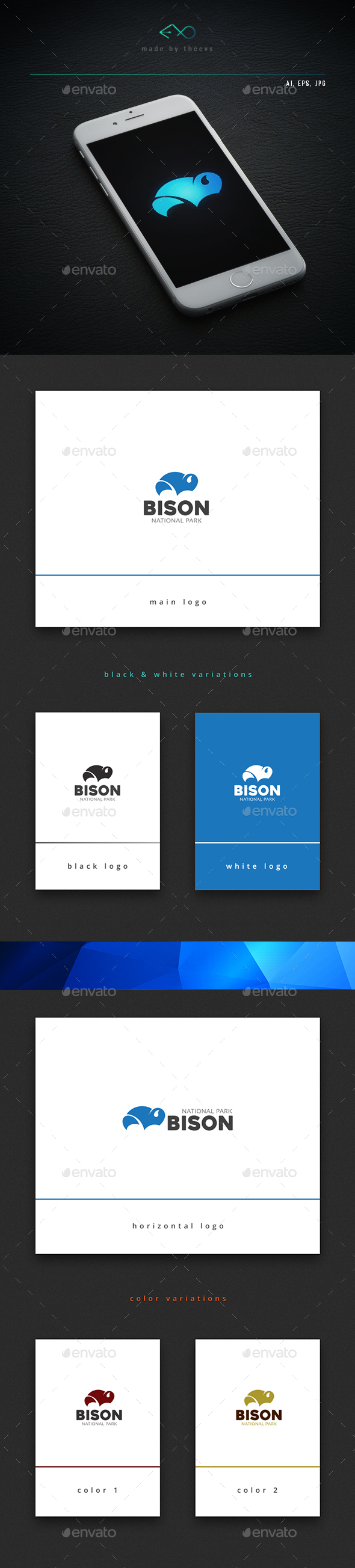 Bison - Animals Logo Templates