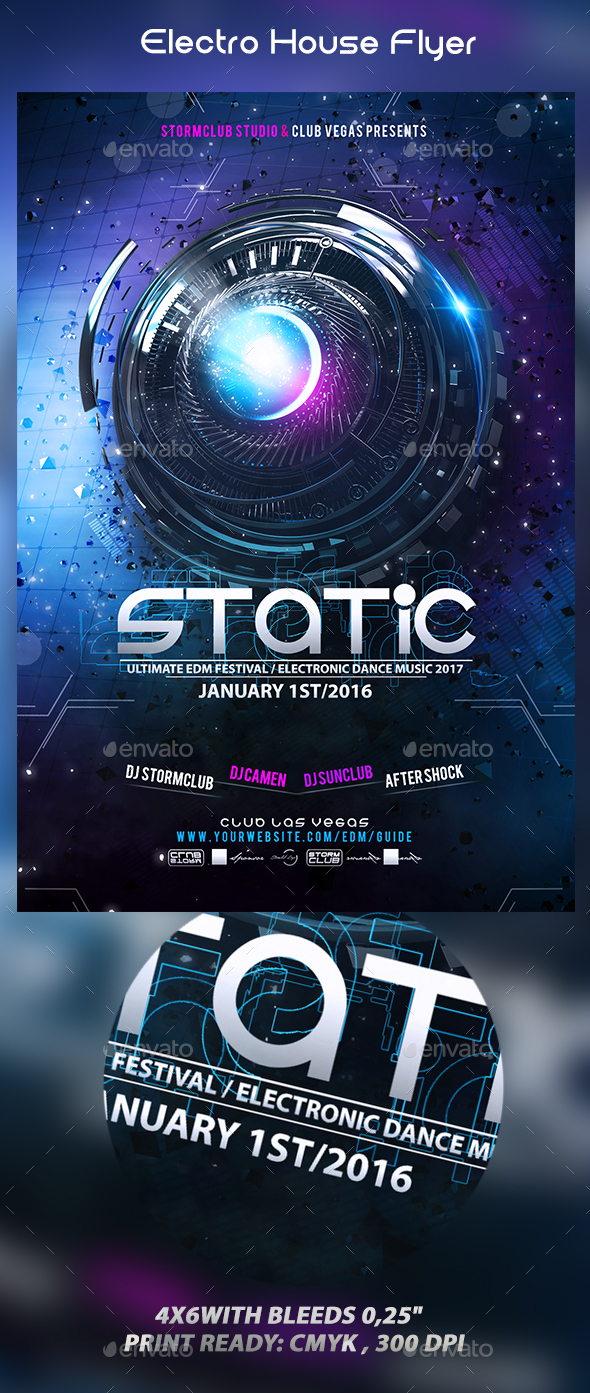 Electro House Flyer - Events Flyers
