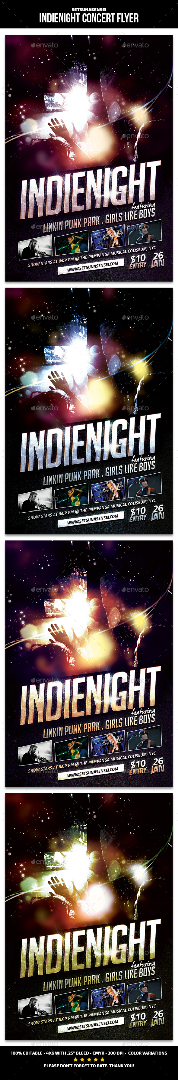 Indienight Concert Flyer - Concerts Events