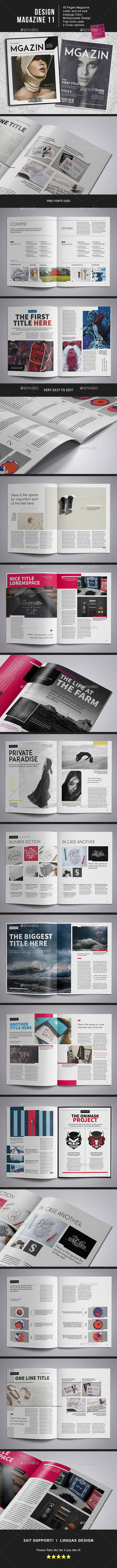 Design Magazine 11 Template - Magazines Print Templates
