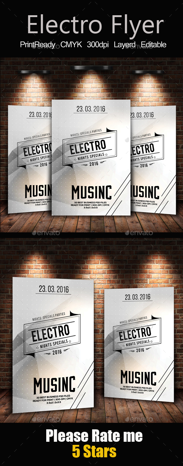 Electro Music Flyer Templates - Clubs & Parties Events
