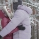 Lovers Kissing In a Winter Forest 1042 - VideoHive Item for Sale