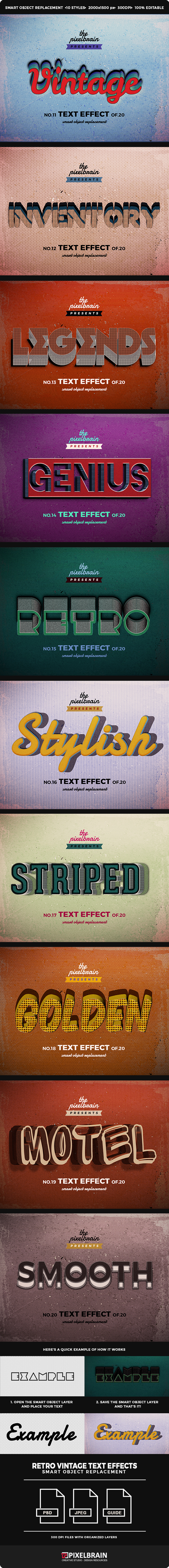 Retro Vintage Text Effects Vol. 2 - Text Effects Actions