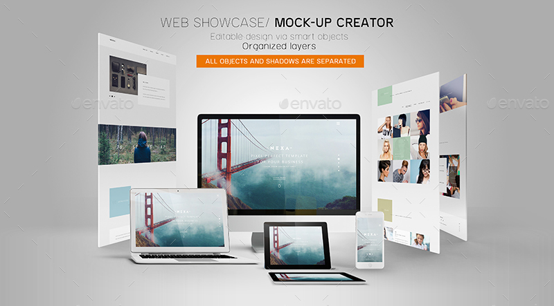 Download Web Showcase/ Mock-up Creator by Wutip | GraphicRiver