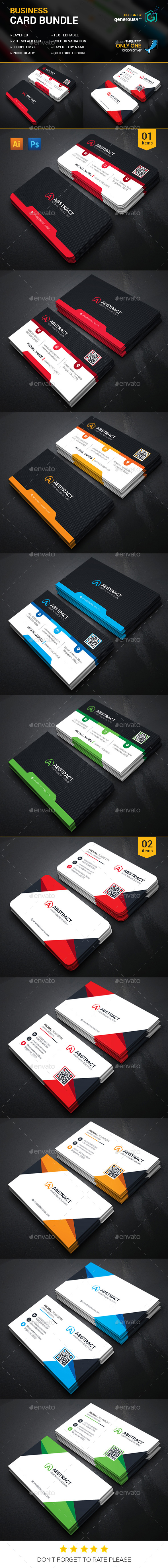 Business Card Bundle 2 in 1 - Corporate Business Cards