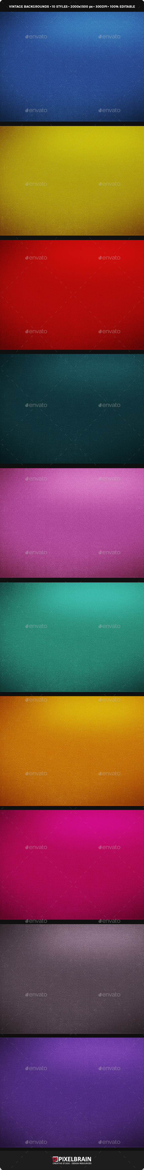 10 Style Vintage Backgrounds Vol. 1 - Backgrounds Graphics
