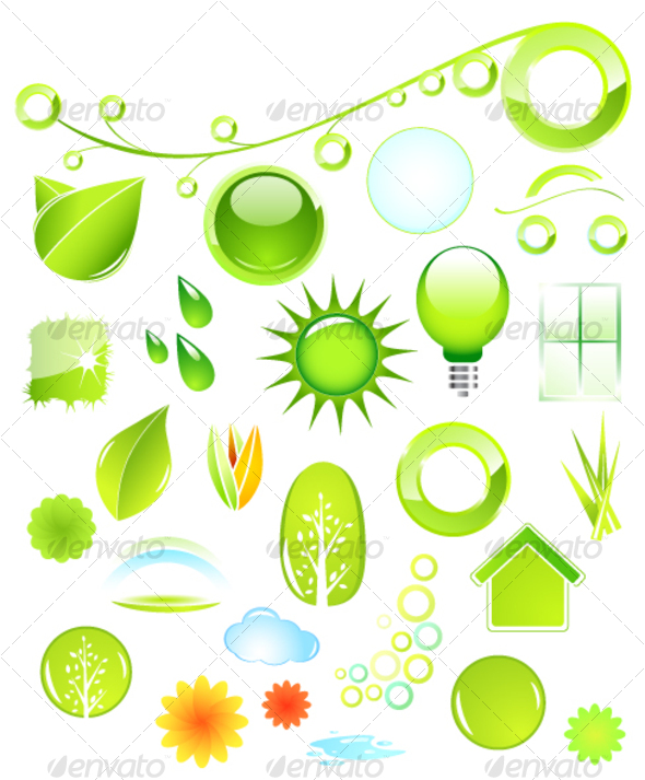 Set of environmental icons - Web Icons