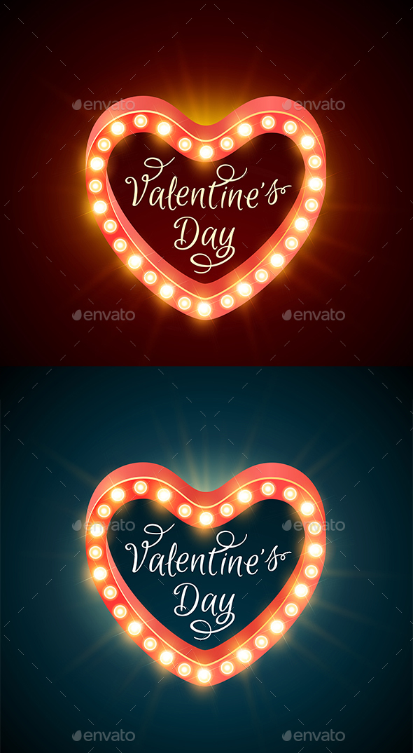 Retro Banners for Valentine's Day - Valentines Seasons/Holidays