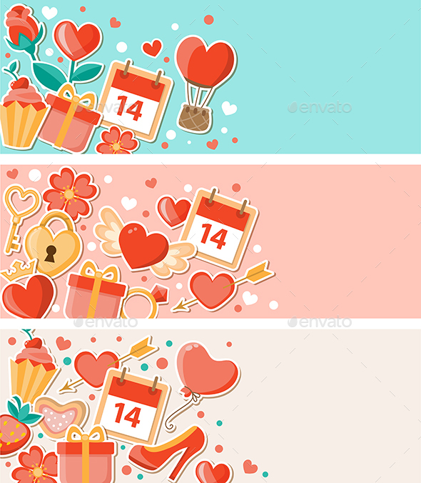 Valentine Decorative Banners - Valentines Seasons/Holidays