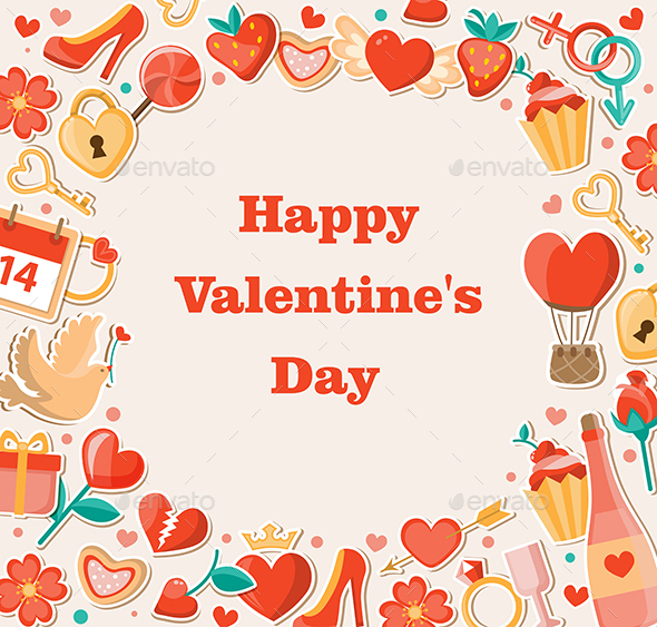 Decorative Background for Valentine's Day - Valentines Seasons/Holidays