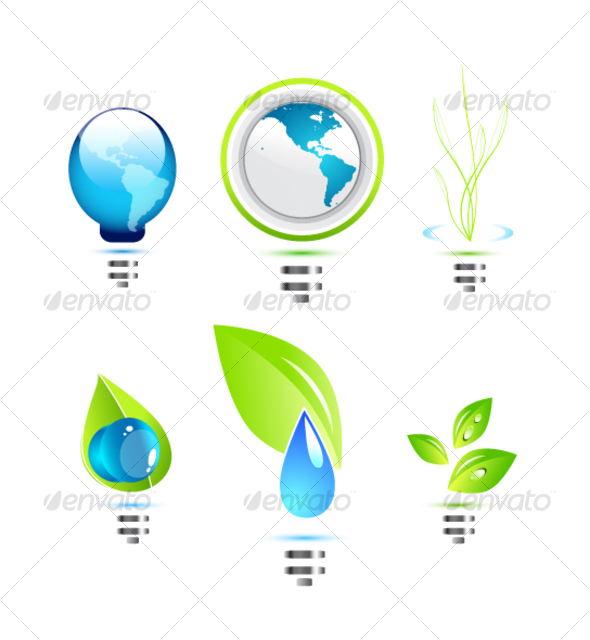 Environmental power icons - Web Icons