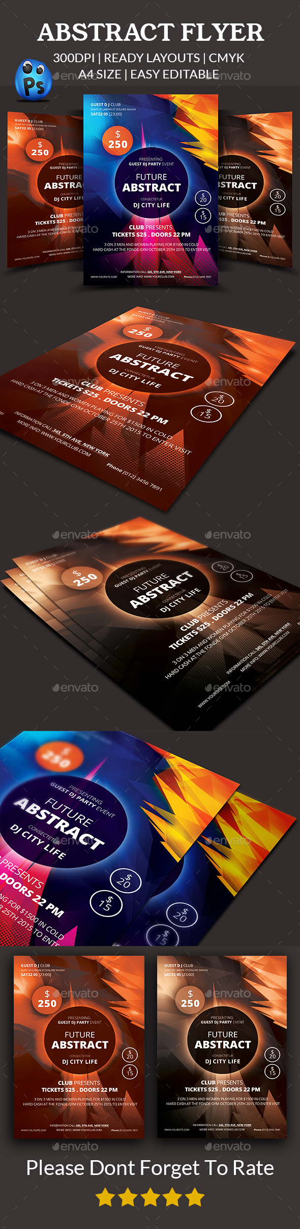 Abstract Flyer Templates - Clubs & Parties Events