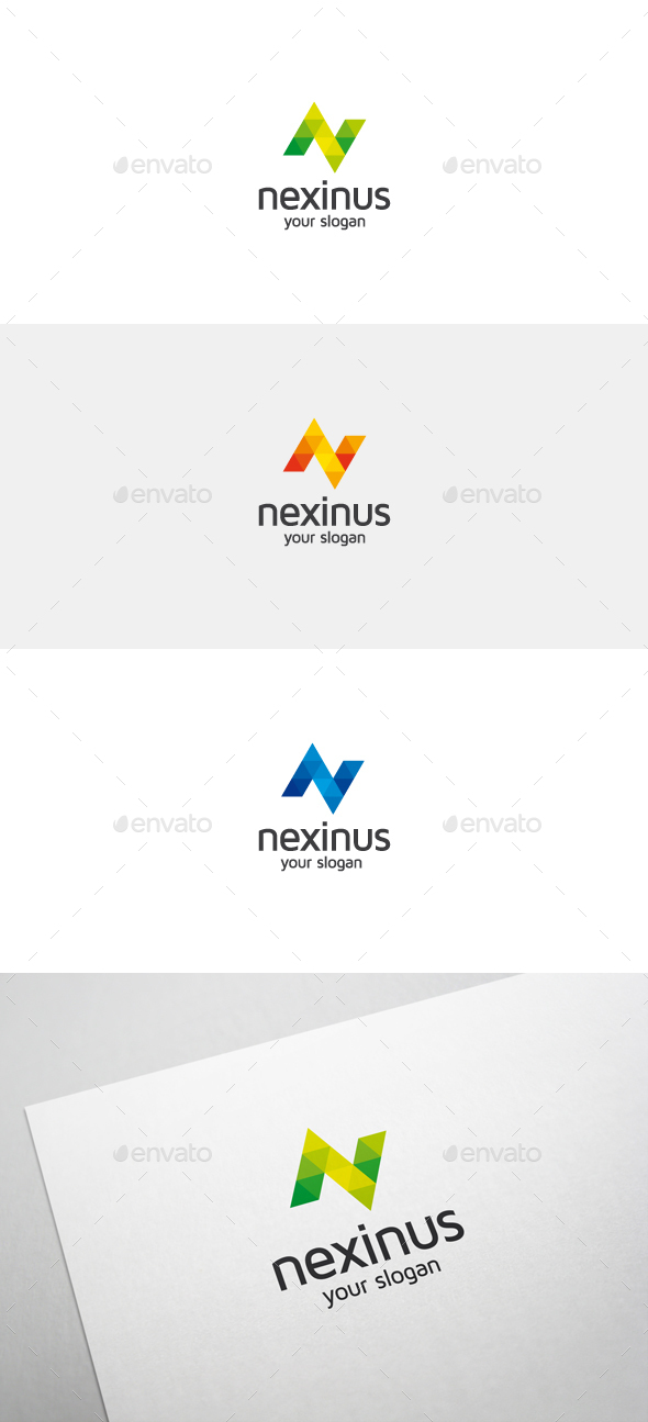 Nexinus N Letter Logo - Letters Logo Templates
